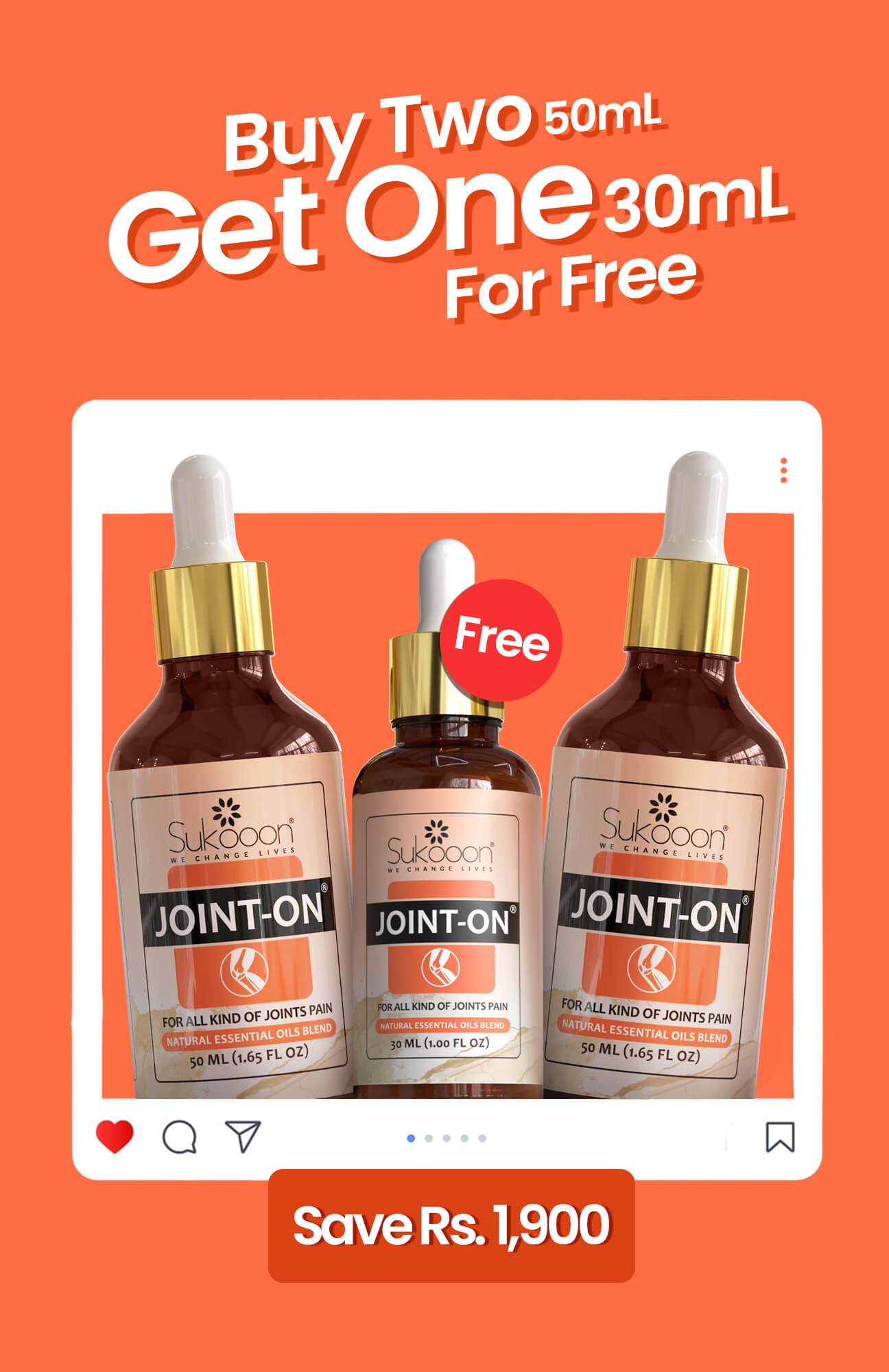 Buy Joint-on 30ML + Joint-on 10ML | Buy 2 & Get 1 FREE Sukooon Buy Joint-on 30ML + Joint-on 10ML | Buy 2 & Get 1 FREE Sukooon