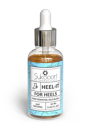 Sukooon Heel-It pure essential oils blend for heels, 100% natural, 30ml dropper bottle