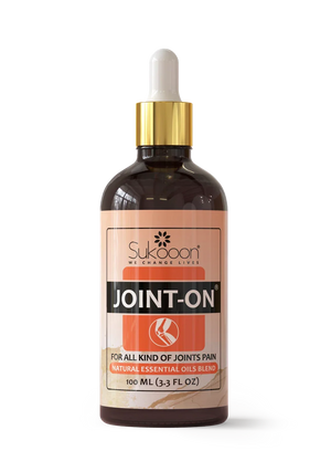 100ml herbal joint pain relief oil bottle with dropper and gold cap