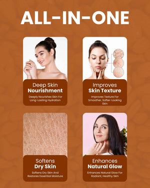 All-in-one natural skincare: deep nourishment, improves texture, softens dry skin, enhances natural glow