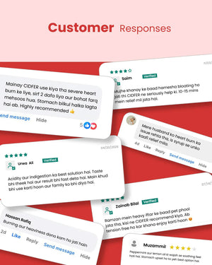 Customer reviews for natural heartburn relief syrup, verified testimonials on wellness product effectiveness