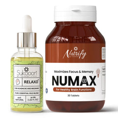 Relaxo (30ML) Essential Oil + Numax Tablets