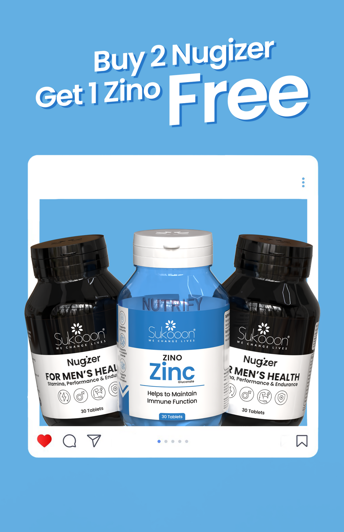 Nugizer Tablet + Zino Tablets | Buy 2 Get 1 Free