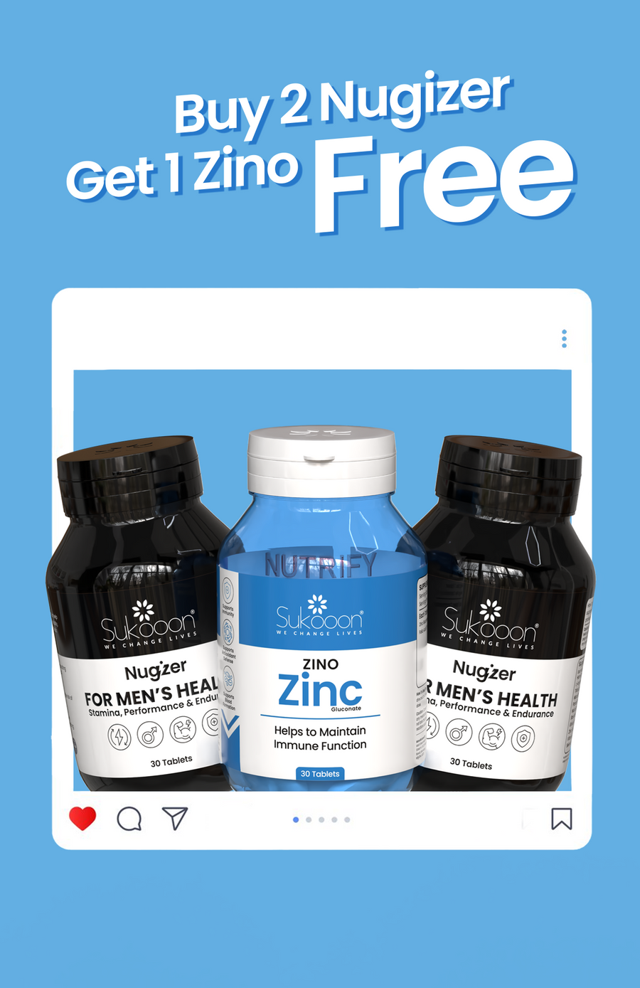 Nugizer Tablet + Zino Tablets | Buy 2 Get 1 Free