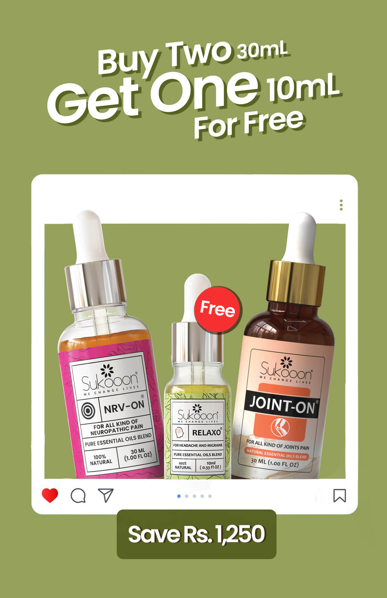 Joint-on (30ML) + Nerve-on (30ML) + RELAXO (10ML) - Buy 2 & Get 1 FREE