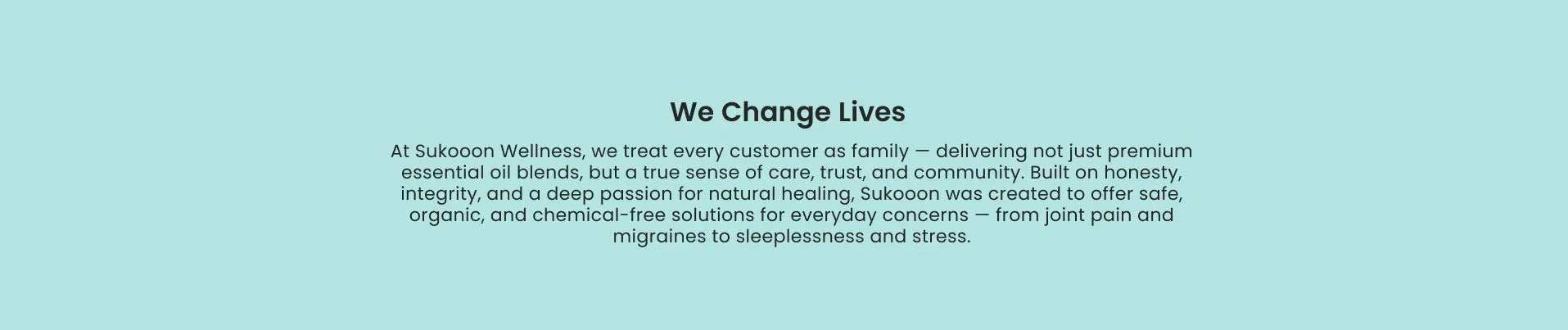 We Change Lives — premium essential oil blends for natural healing, organic wellness solutions