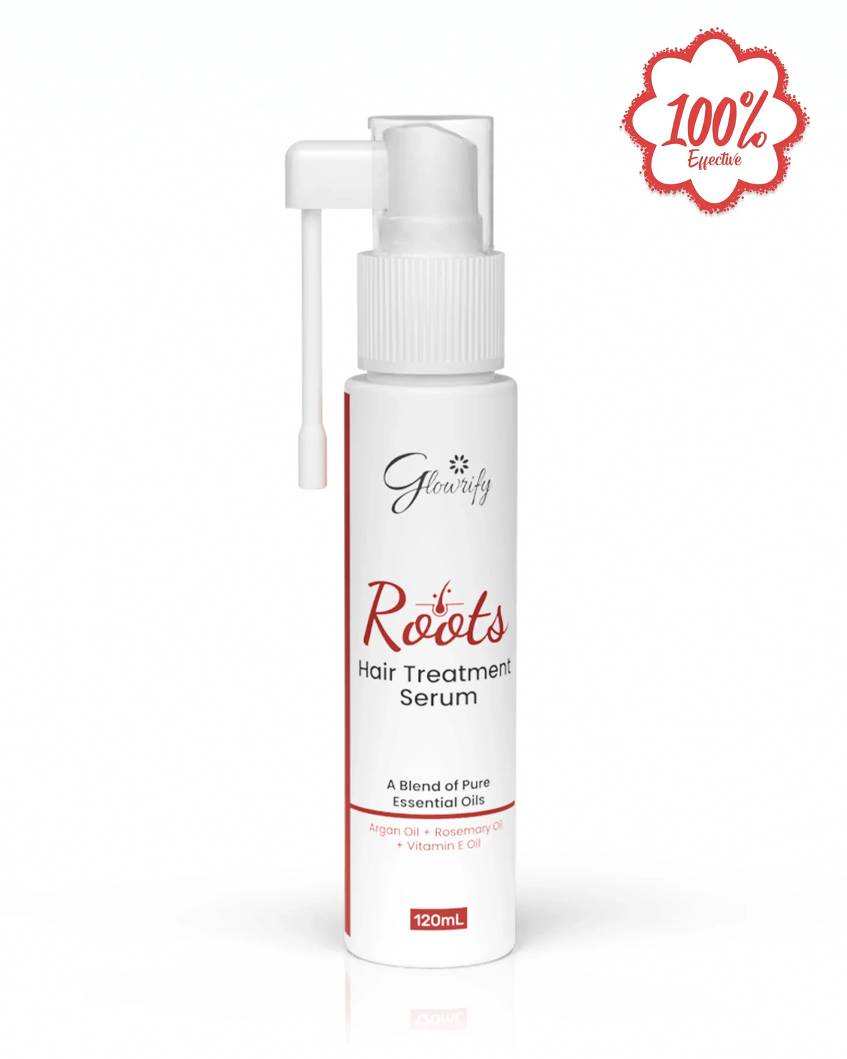 Roots Hair Treatment Serum with argan, rosemary & vitamin E oils, 120mL spray bottle, 100% effective