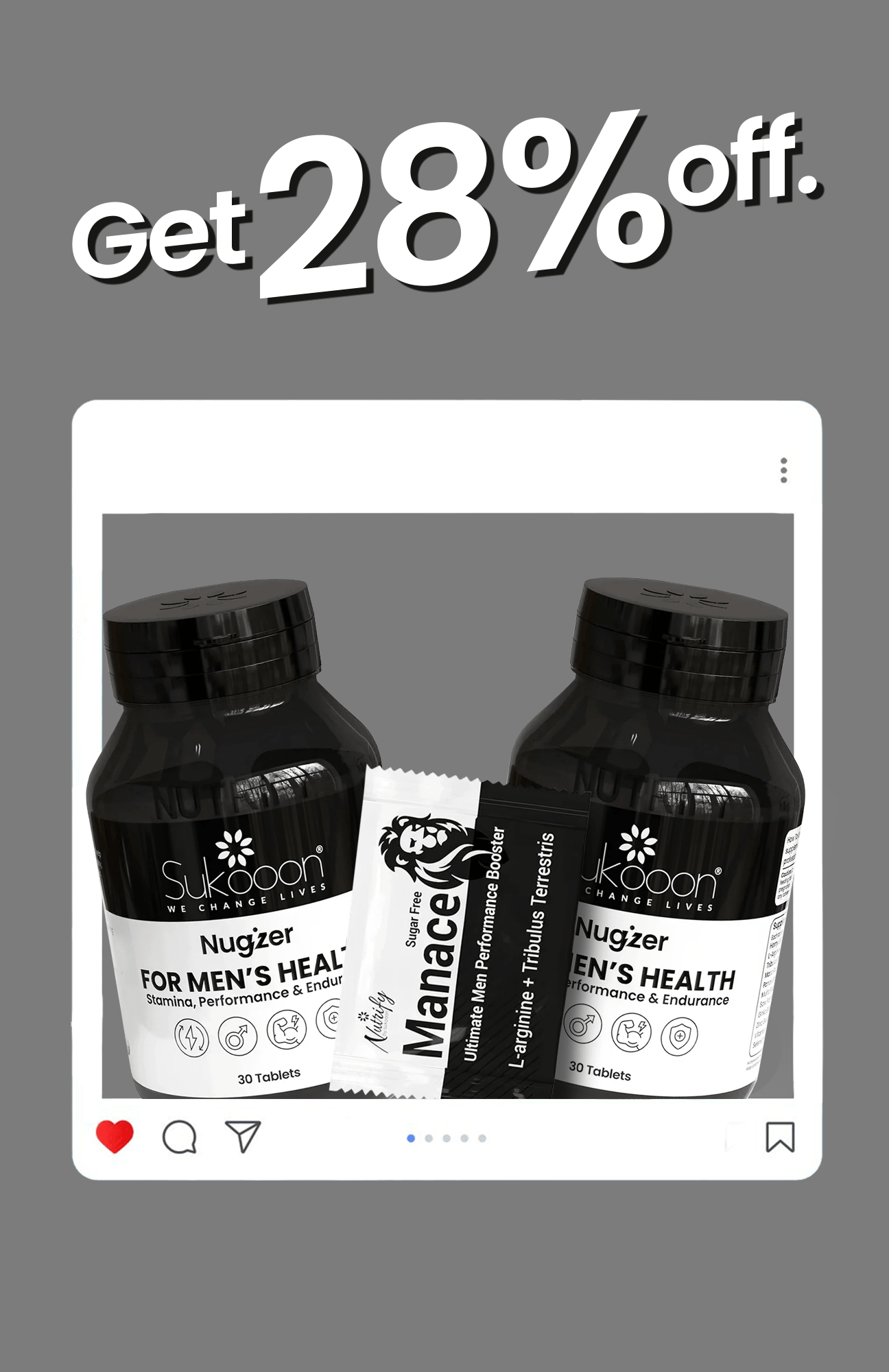 Nugizer Tablet + Manace Sachet | Buy 2 Get 1 Free