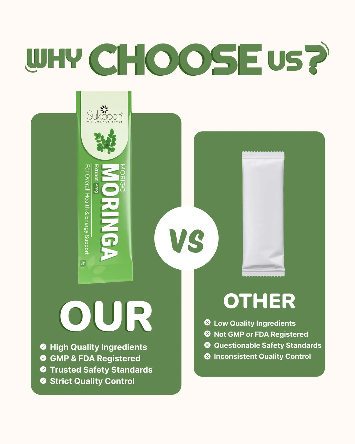 MORIGO (Moringa Extract 4 mg) Sachet by Sukooon 10's