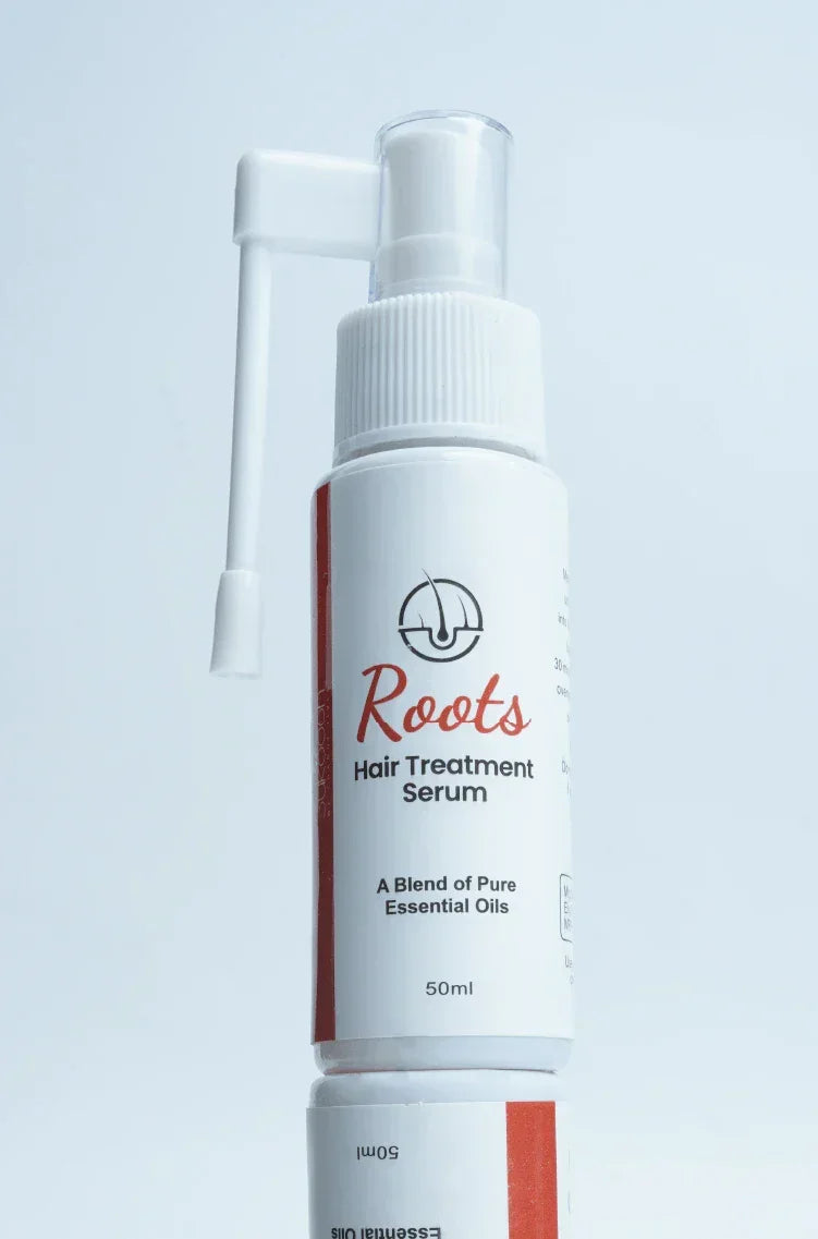 Roots Hair Treatment Serum with pure essential oils, 50ml spray bottle for natural hair care