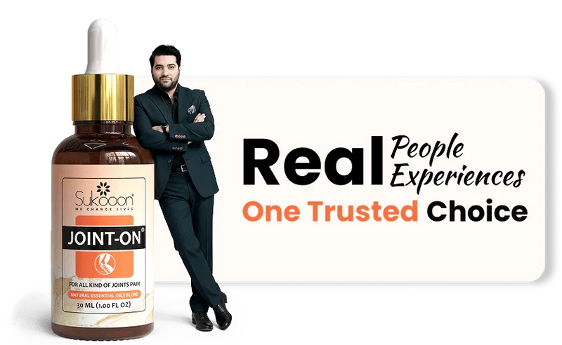 Sukooon Joint-On natural essential oil blend for joint pain relief, trusted choice with real user experiences