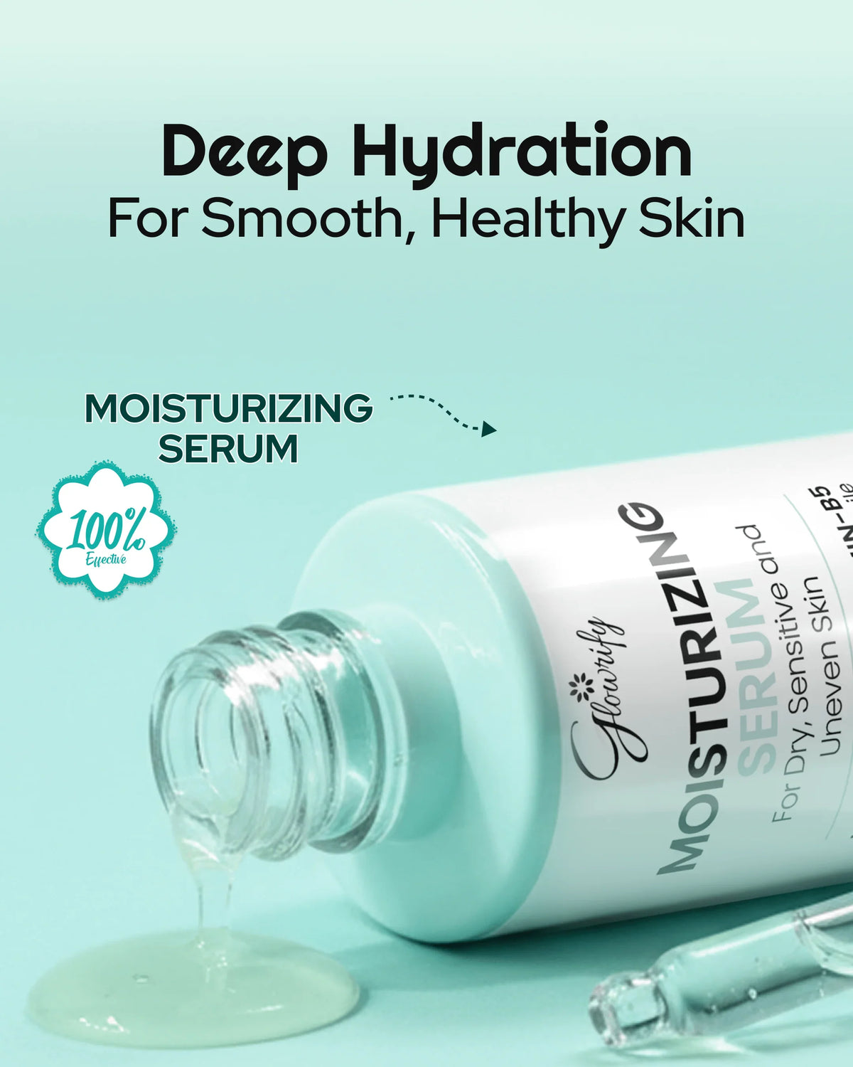Moisturizing serum for deep hydration, smooth healthy skin, ideal for dry sensitive skin